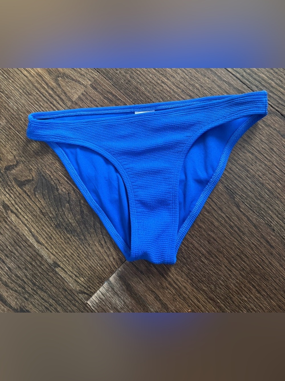 Juniors Xhilaration Ribbed Bikini Bottom - Blue - Size small
